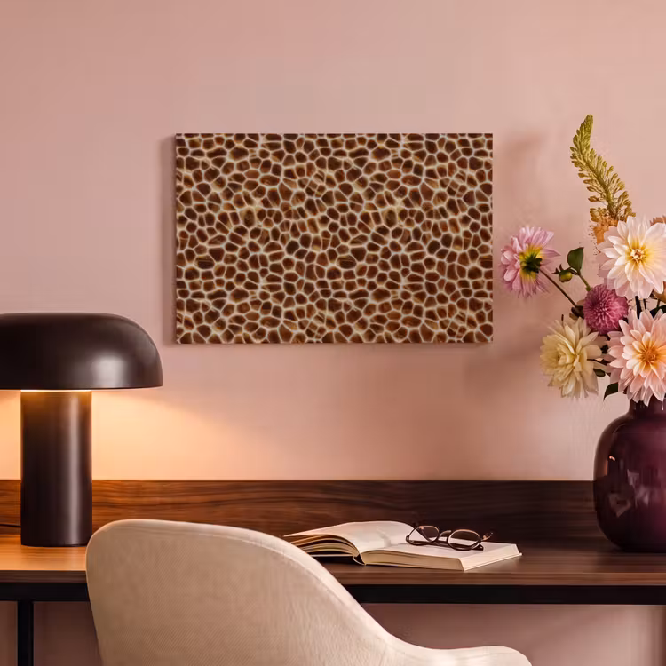 Canvas schilderij - Schildpad - Bruin - Patroon — 4