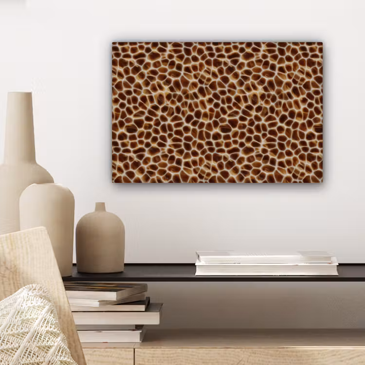 Canvas schilderij - Schildpad - Bruin - Patroon — 5