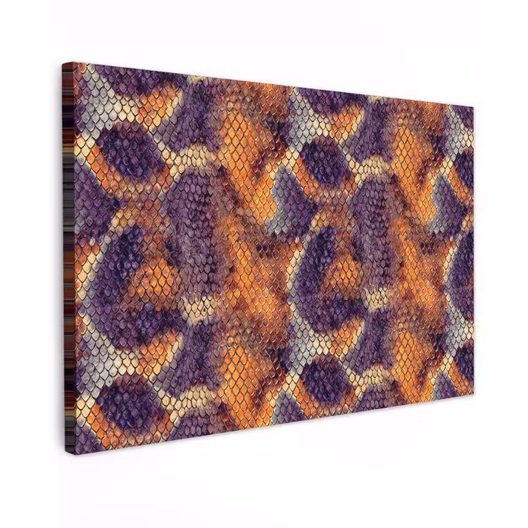 Canvas schilderij - Slang - Kleurrijk - Schubben — 1