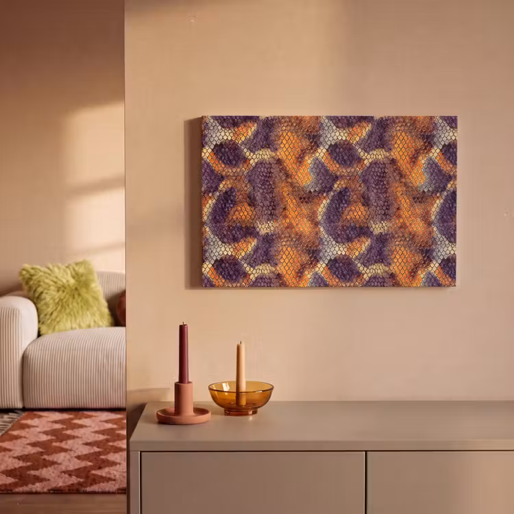 Canvas schilderij - Slang - Kleurrijk - Schubben — 2