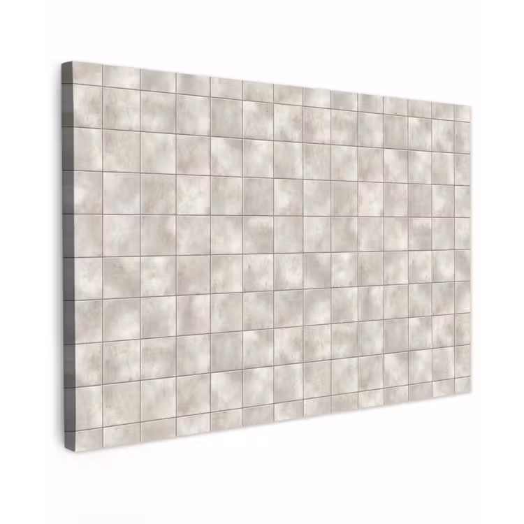 Canvas schilderij - Tegels - Natuurlijk - Grijs — 1