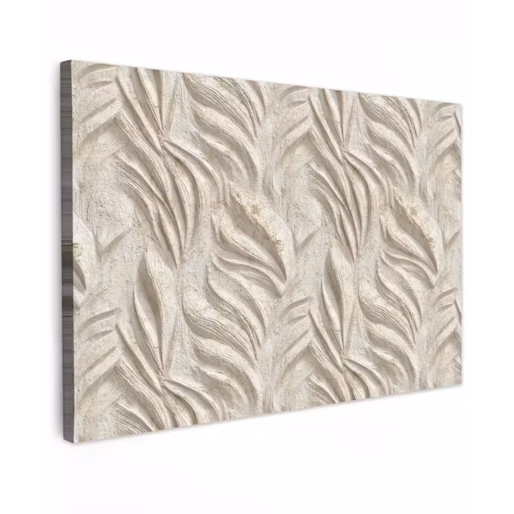 Canvas schilderij - Textuur - Reliëf - Beige — 1