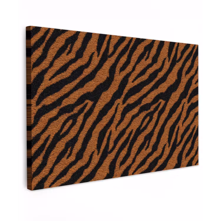Canvas schilderij - Tijger - Zwart - Vacht — 1