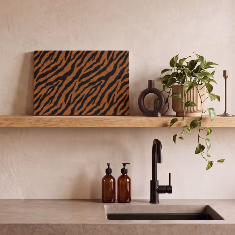 Canvas schilderij - Tijger - Zwart - Vacht — 3