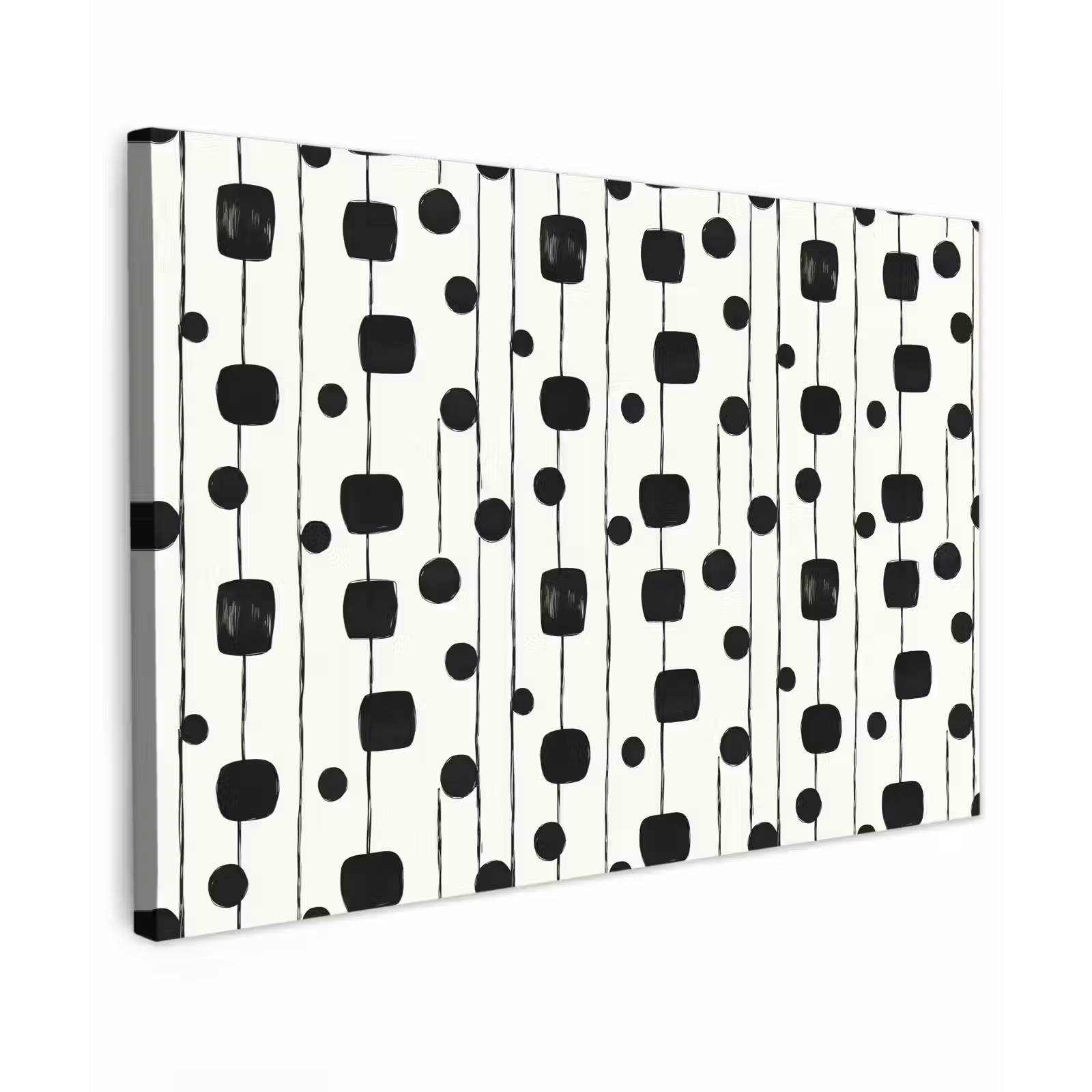 Canvas schilderij - Grafisch - Modern - Zwart — 1