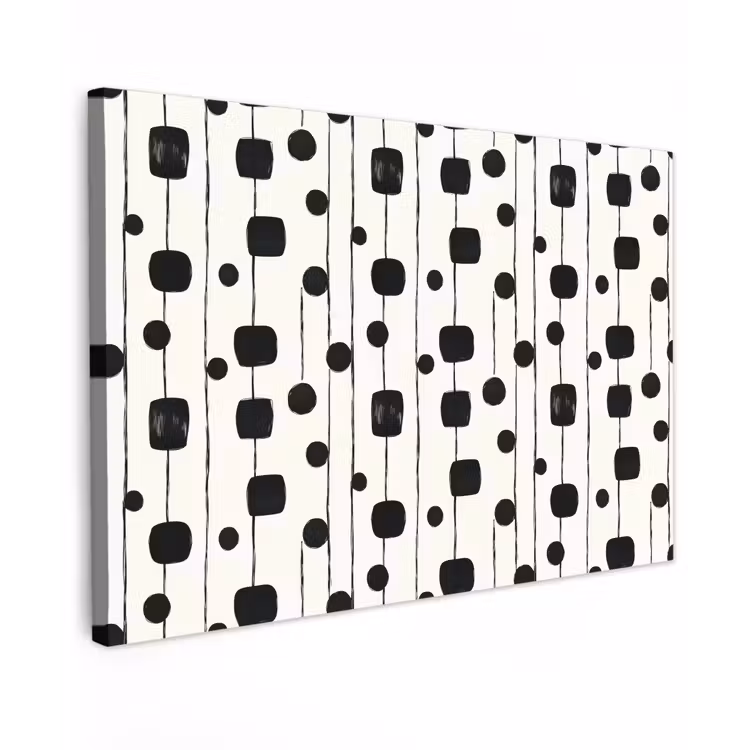 Canvas schilderij - Grafisch - Modern - Zwart — 1