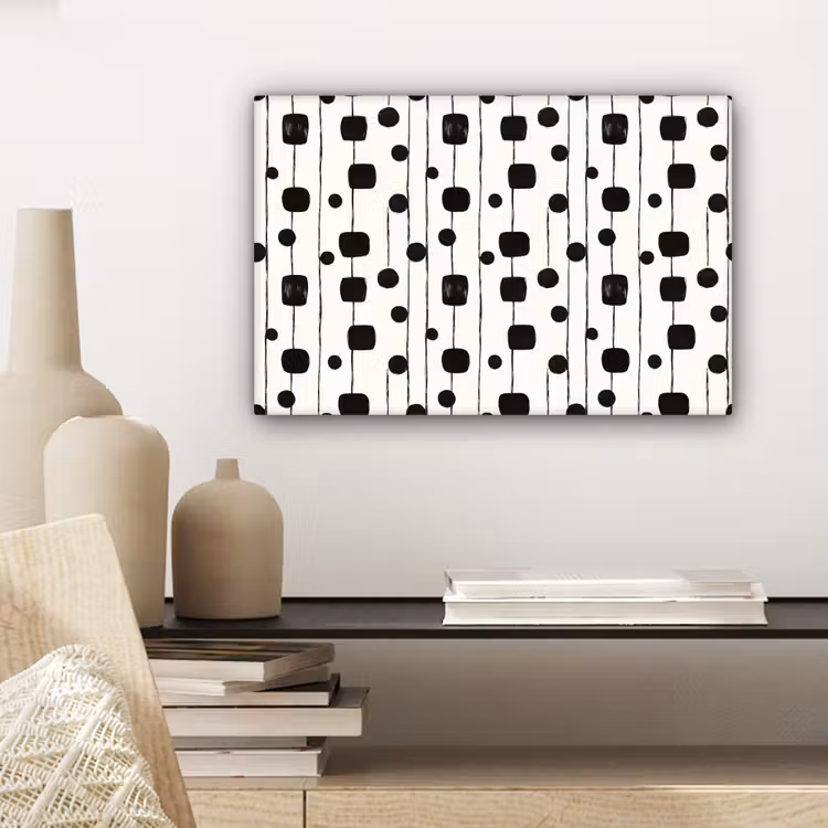 Canvas schilderij - Grafisch - Modern - Zwart — 5