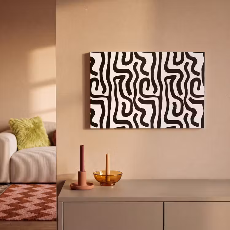 Canvas schilderij - Modern - Lijnen - Zwart — 2