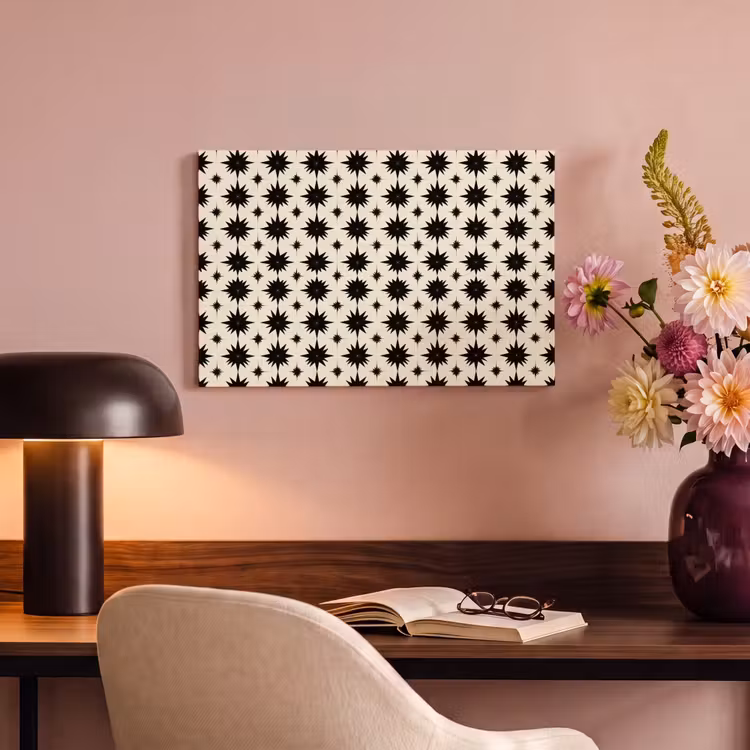 Canvas schilderij - Stervormen - Geometrisch - Zwart — 4