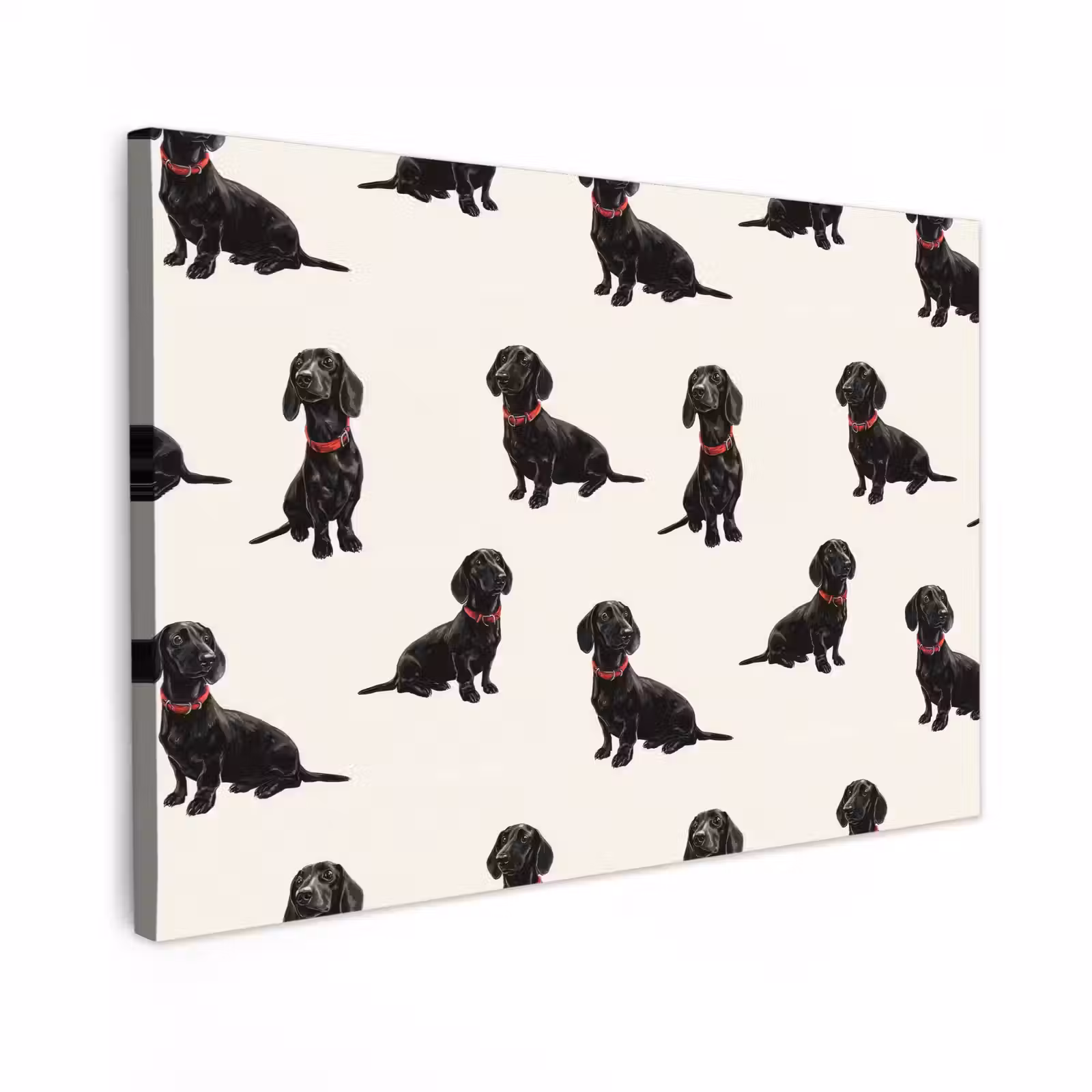 Canvas schilderij - Hond - Patroon - Zwart — 1