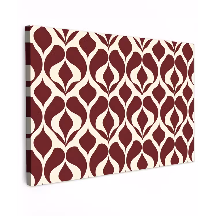 Canvas schilderij - Rood - Druppelpatroon - Grafisch — 1