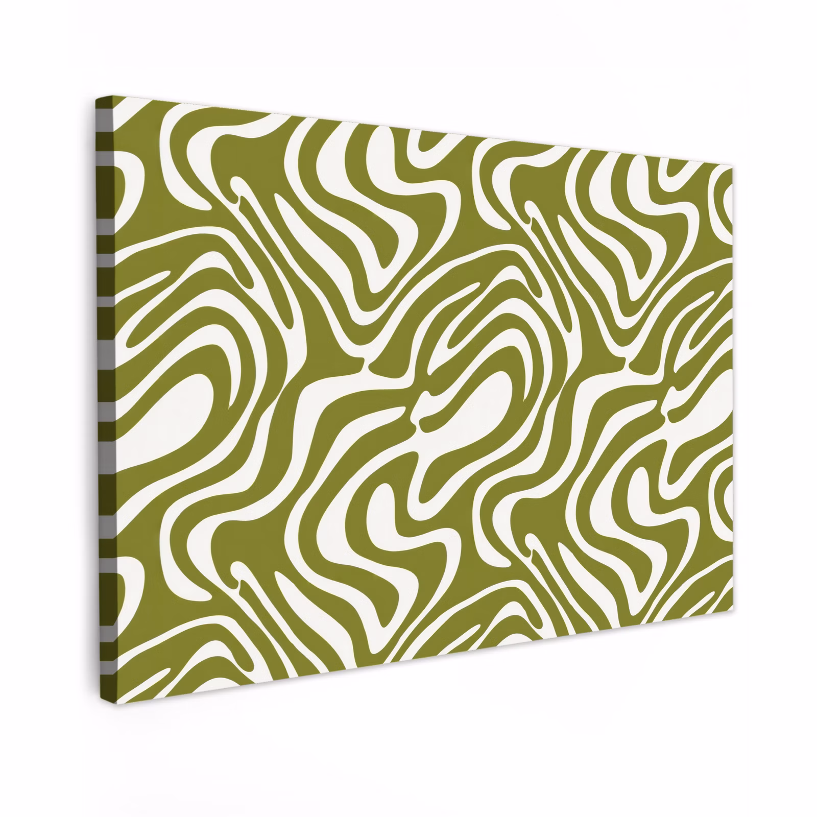 Canvas schilderij - Lijnpatroon - Groen - Organisch — 1
