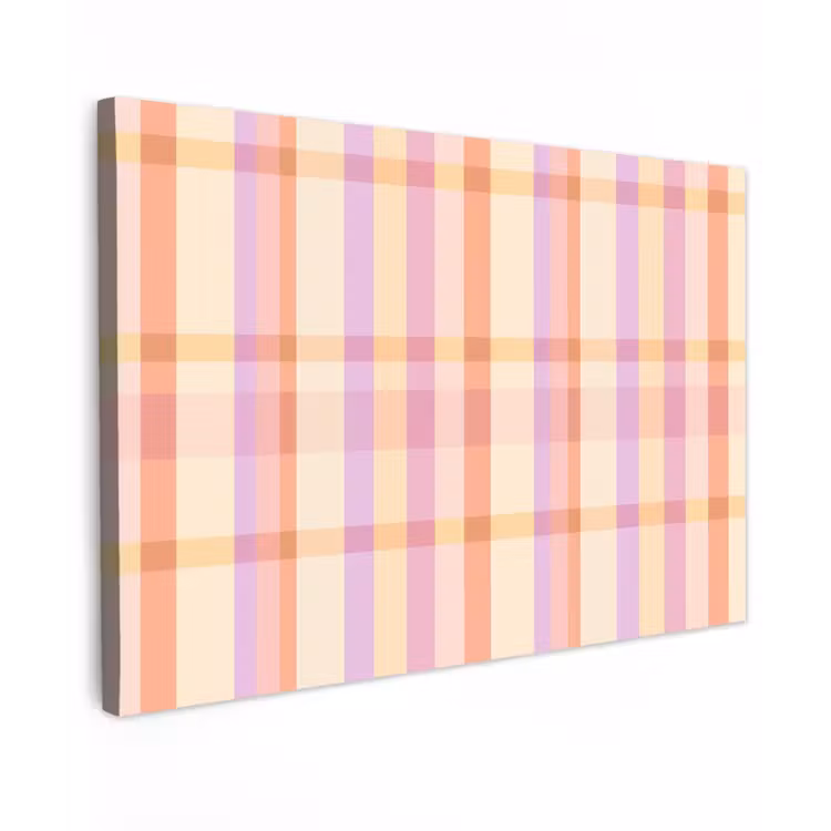 Canvas schilderij - Pastel - uitpatroon - Geometrisch — 1