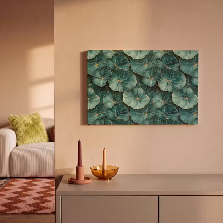 Canvas schilderij - Patroon - Bladeren - Groen — 2