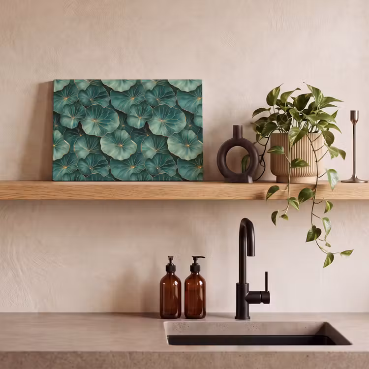 Canvas schilderij - Patroon - Bladeren - Groen — 3