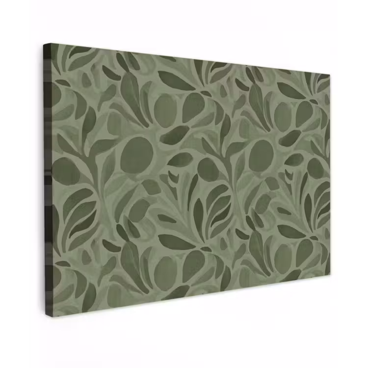Canvas schilderij - Sereen - Bladeren - Groen — 1