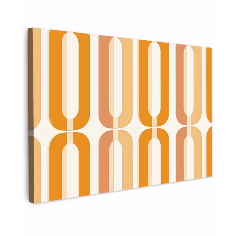Canvas schilderij - U-vorm - Retro - Oranje — 1