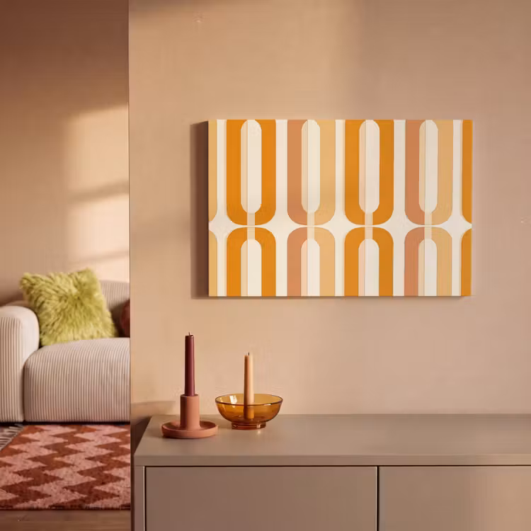Canvas schilderij - U-vorm - Retro - Oranje — 2