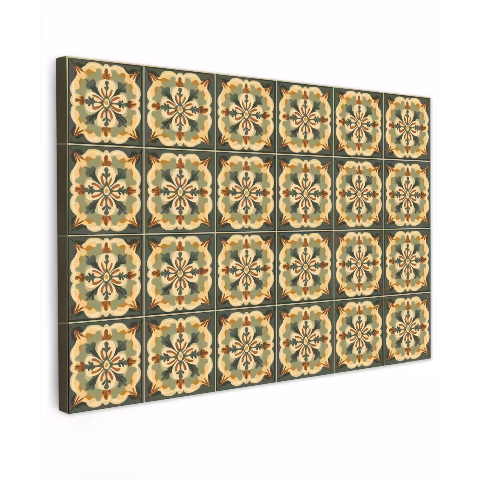Canvas schilderij - Ornament - Patroon - Groen — 1