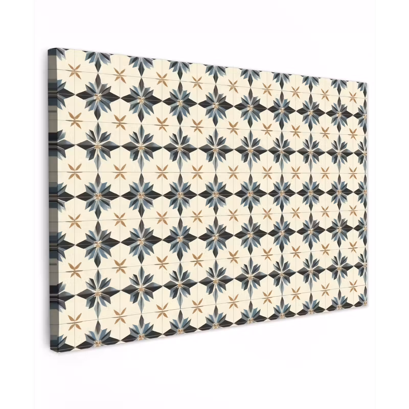 Canvas schilderij - Sierlijk - Ornament - Blauw — 1