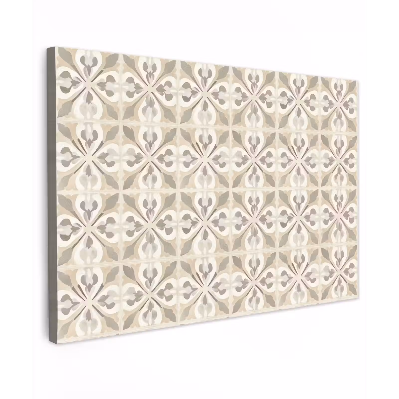 Canvas schilderij - Tegel - Motief - Beige — 1