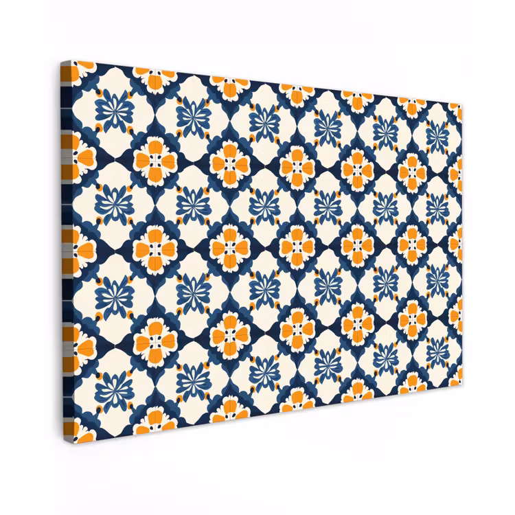 Canvas schilderij - Klassiek - Geometrisch - Blauw — 1