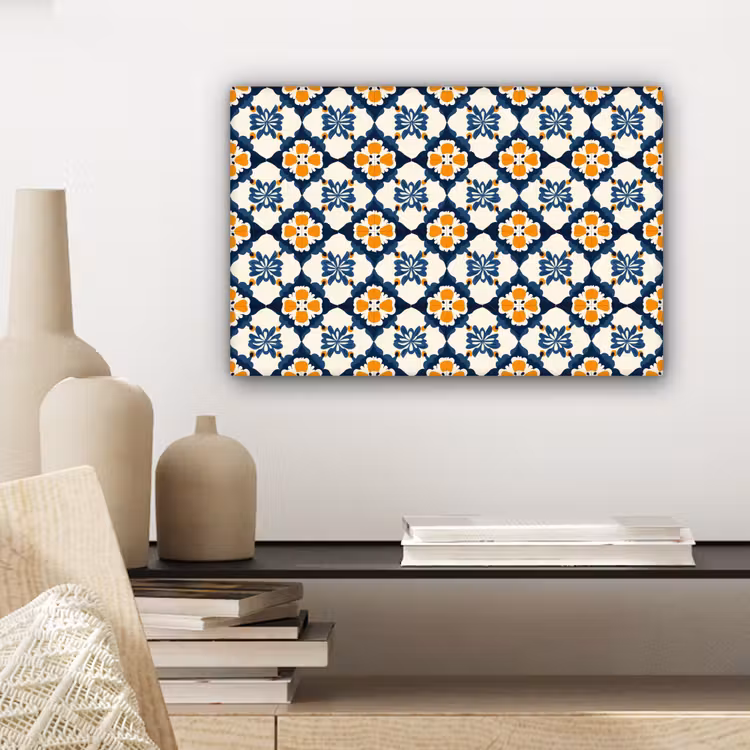 Canvas schilderij - Klassiek - Geometrisch - Blauw — 5