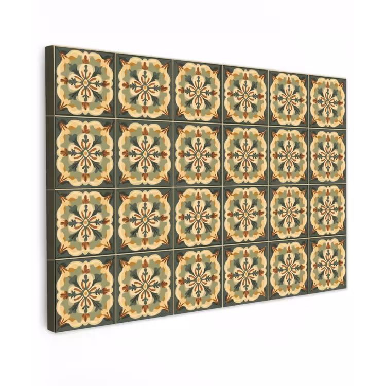Canvas schilderij - Ornament - Patroon - Groen — 1