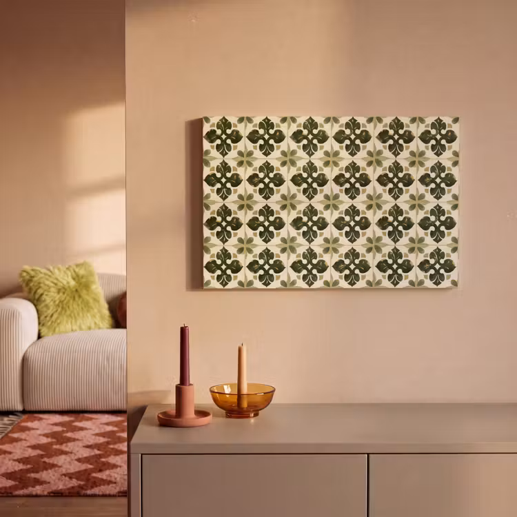Canvas schilderij - Patroon - Tegel - Groen — 2