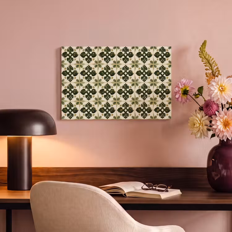 Canvas schilderij - Patroon - Tegel - Groen — 4