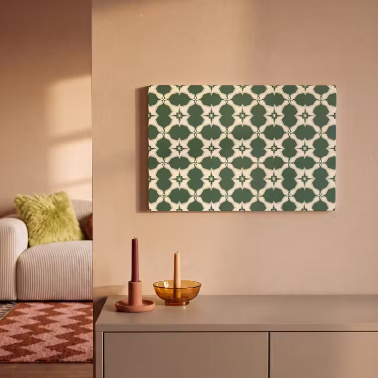 Canvas schilderij - Tegel - Klassiek - Groen — 2