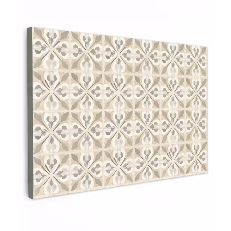 Canvas schilderij - Tegel - Motief - Beige — 1
