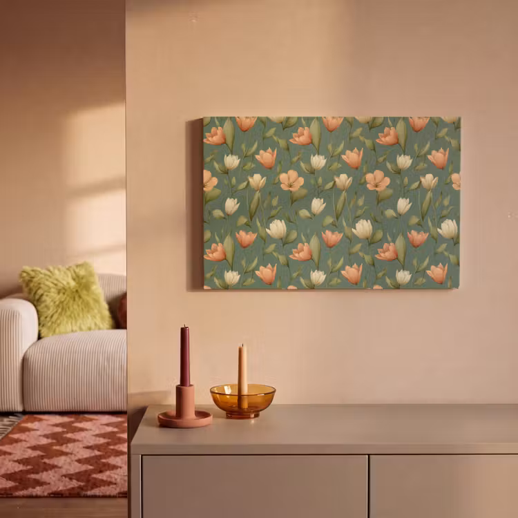 Canvas schilderij - Tulpen - Botanisch - Groen — 2
