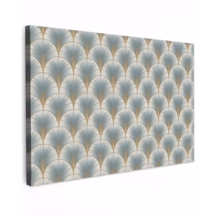 Canvas schilderij - Waaier - Klassiek - Blauw — 1