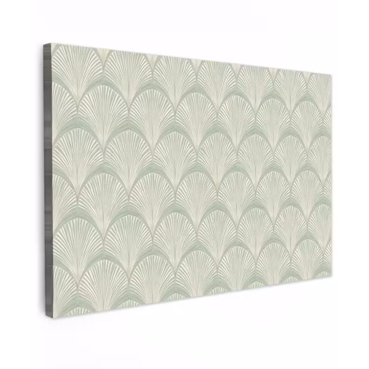 Canvas schilderij - Waaiers - Patroon - Groen — 1