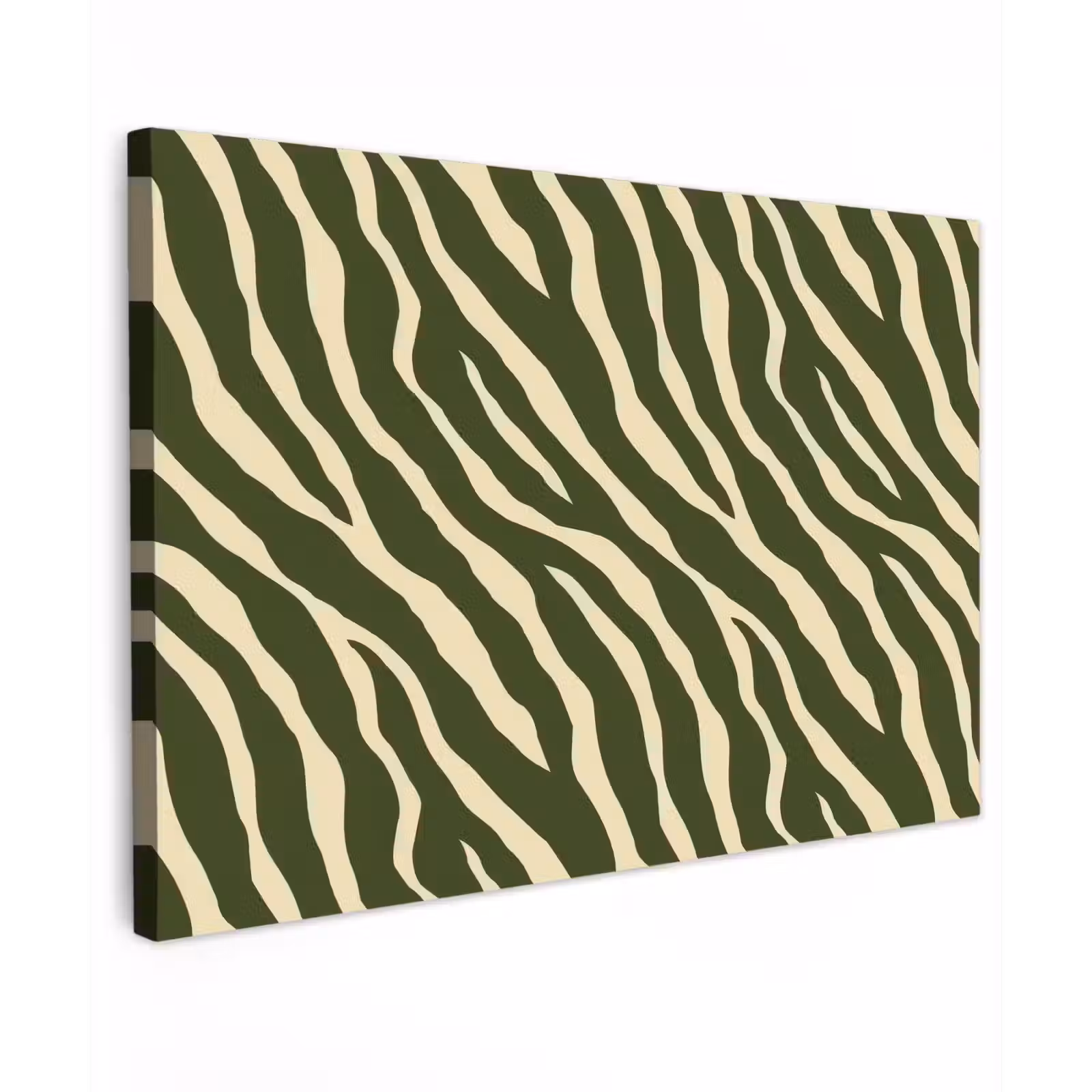 Canvas schilderij - Zebra - Patroon - Groen — 1