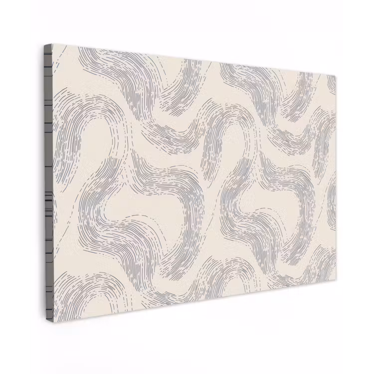 Canvas schilderij - Lijnen - Patroon - Beige - Minimalistisch — 1
