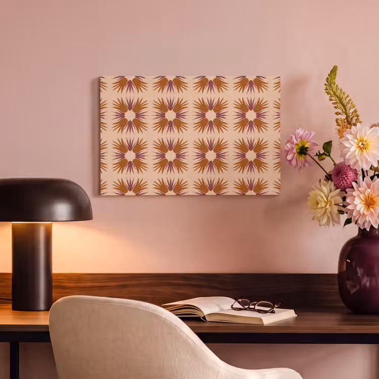Canvas schilderij - Ornament - Patroon - Oker — 4