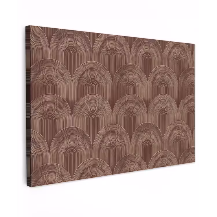 Canvas schilderij - Ritmisch - Effect - Bruin — 1
