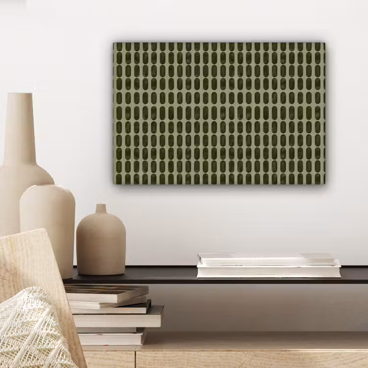 Canvas schilderij - Ritmisch - Effect - Groen — 5