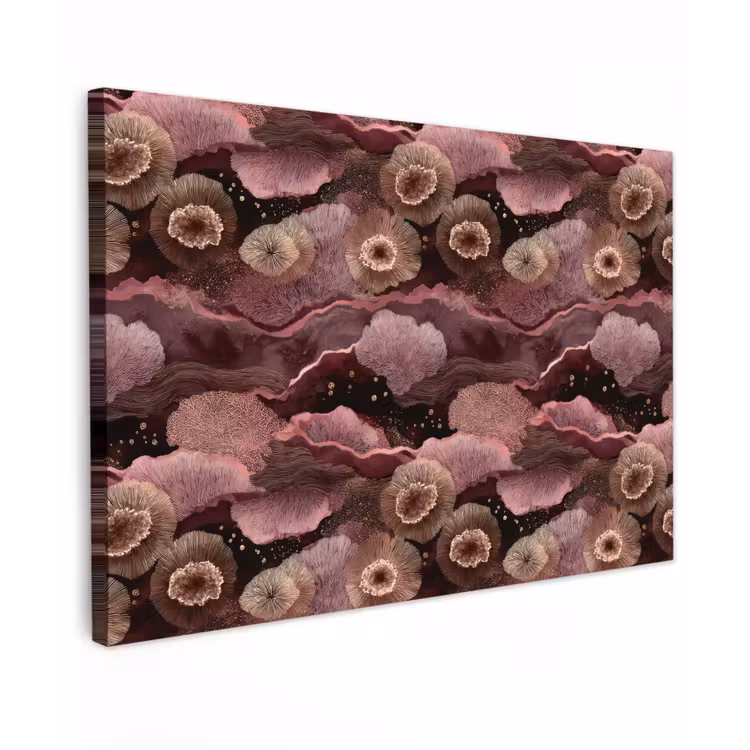 Canvas schilderij - Koraal - Organisch - Roze — 1