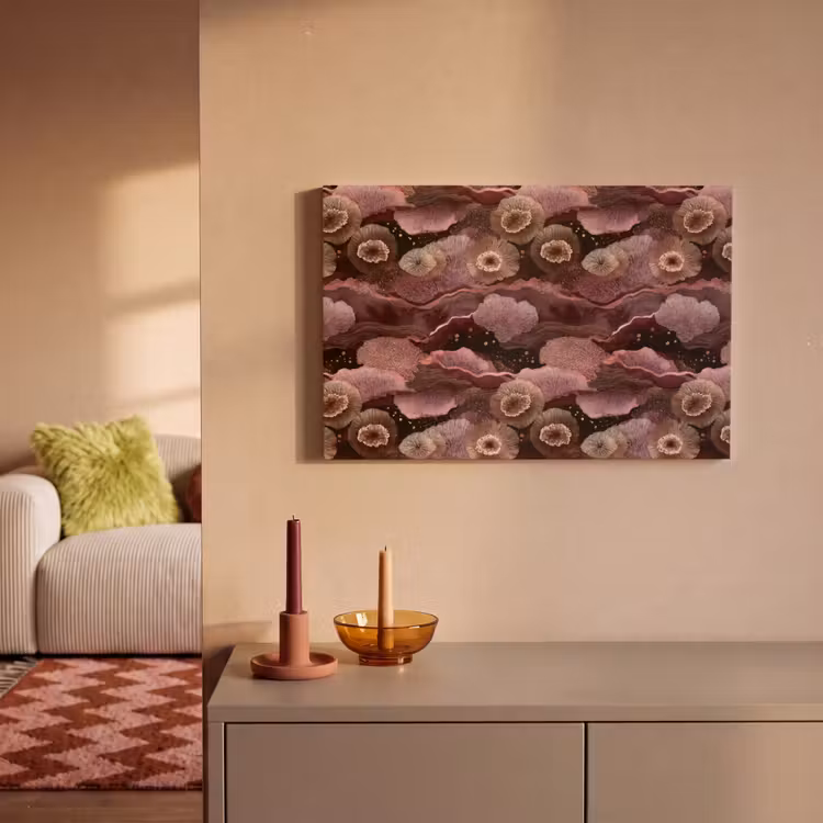 Canvas schilderij - Koraal - Organisch - Roze — 2
