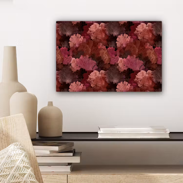 Canvas schilderij - Koraal - Textuur - Kleurrijk — 5