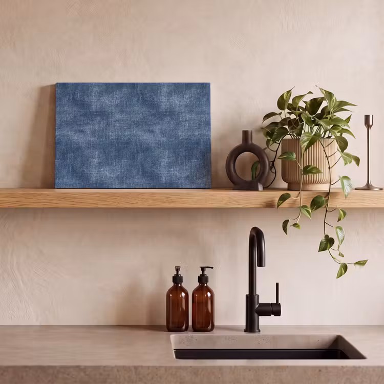Canvas schilderij - Linnen - Textuur - Patroon - Denim - Rustiek — 3