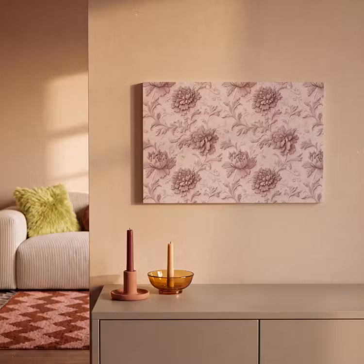 Canvas schilderij - Reliëf - Pioenrozen - Roze — 2