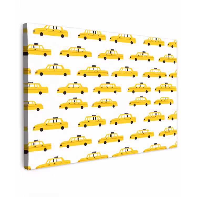 Canvas schilderij - Taxi - Iconisch - Geel — 1