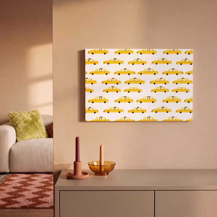 Canvas schilderij - Taxi - Iconisch - Geel — 2