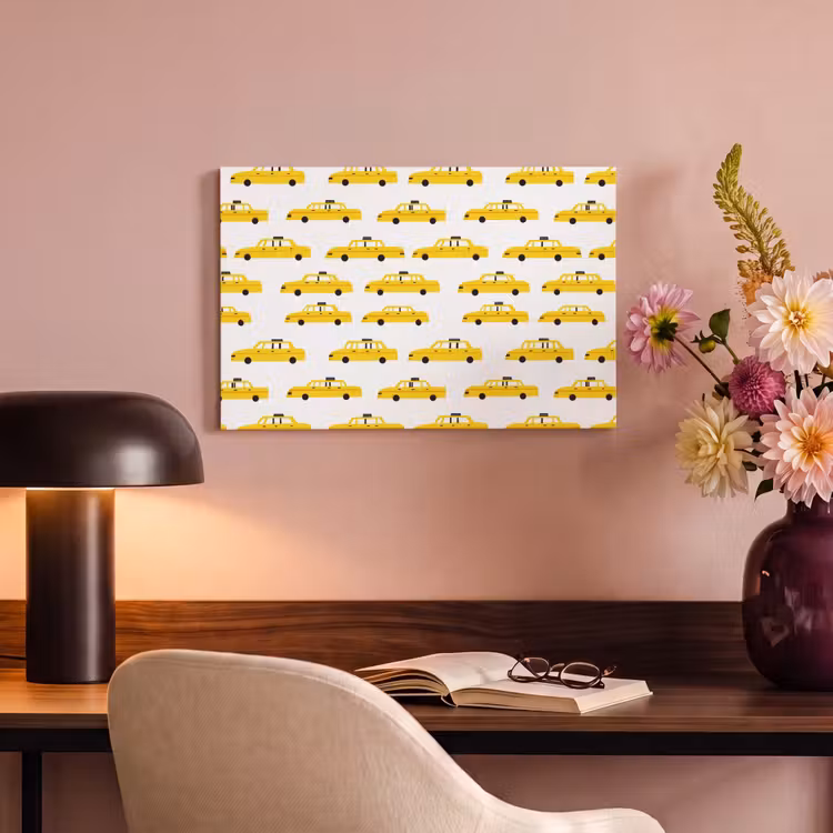 Canvas schilderij - Taxi - Iconisch - Geel — 4