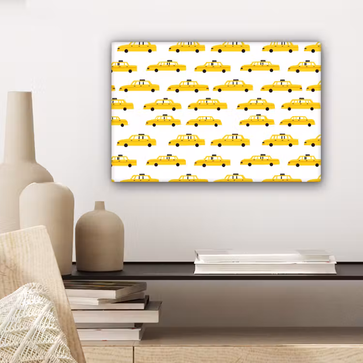 Canvas schilderij - Taxi - Iconisch - Geel — 5