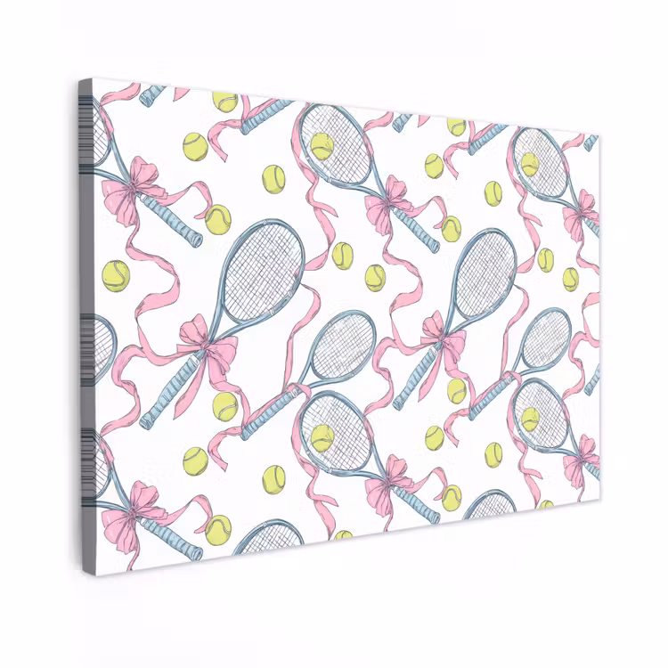 Canvas schilderij - Tennis - Strikken - Kleurrijk — 1